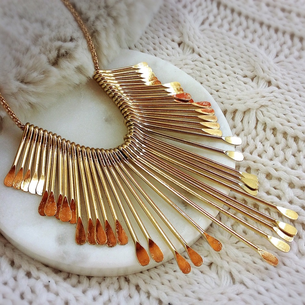 ‼️SALE‼️Gold Spike Statement Necklace